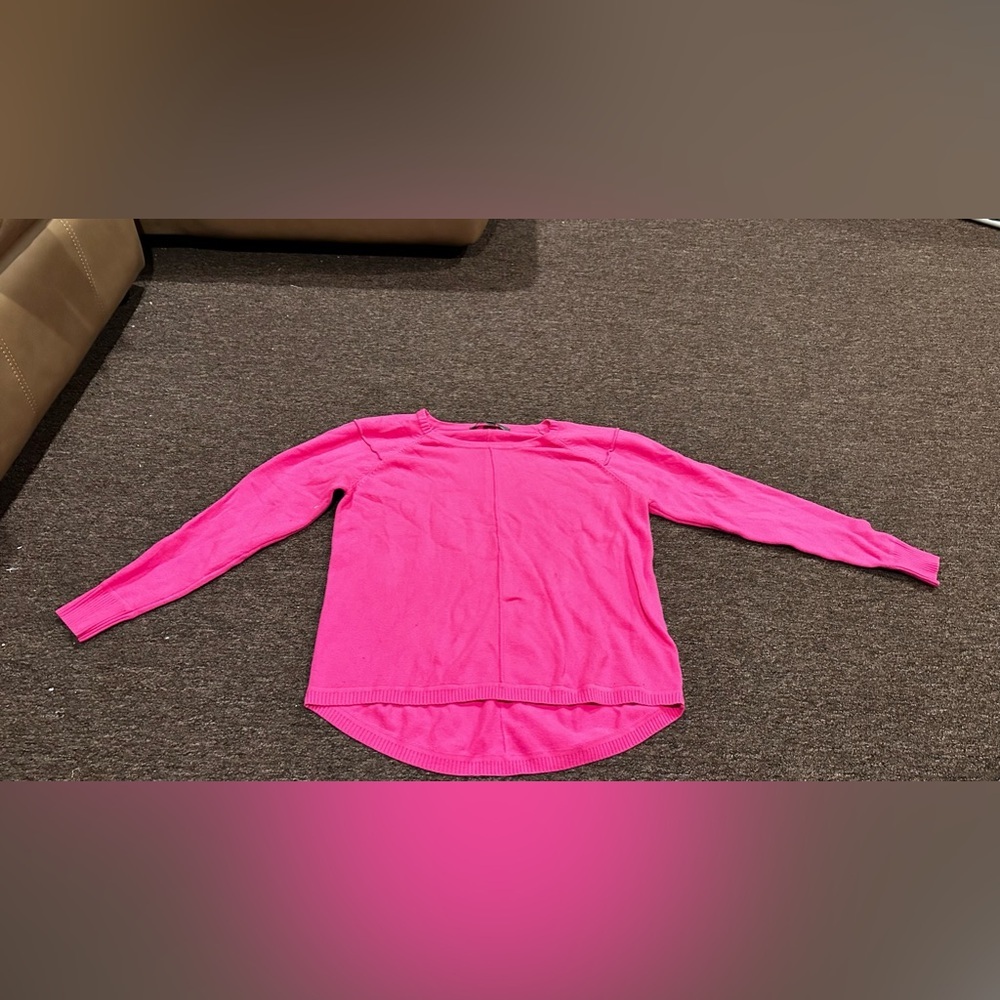 French Connection Women’s Sweater M Hot Pink Wool Blend semi crop top